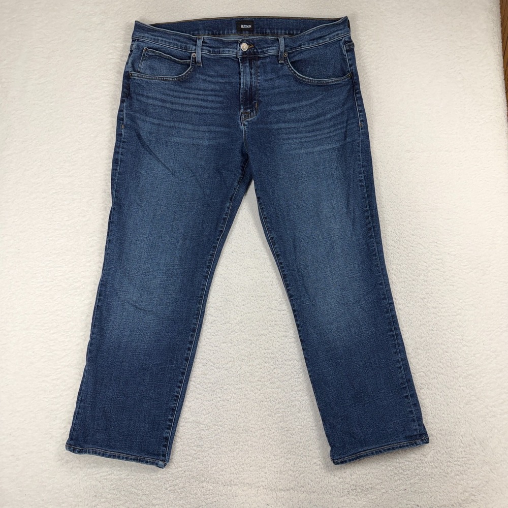 Hudson Jeans Men's Byron Straight Jeans 38 (38.5x26.5) Stretch Denim Blue